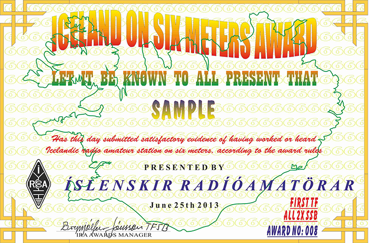 IRA Six Meters Award